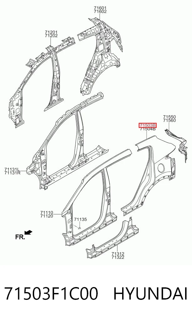 71503F1C00 Hyundai/Kia