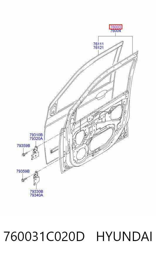 Drzwi przednie lewe do Hyundai Getz  