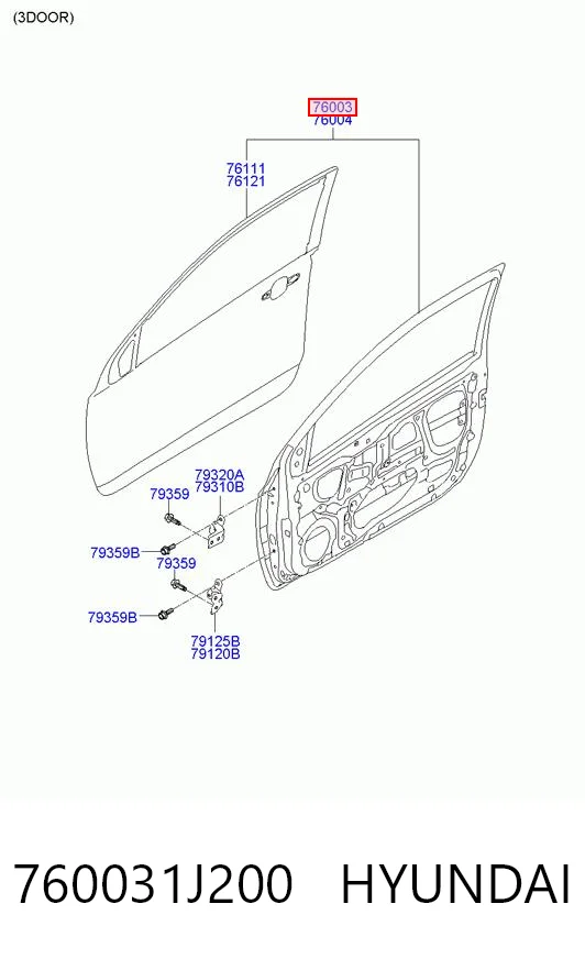 Kupić Drzwi przednie lewe Hyundai I20  PB w dobrej cenie