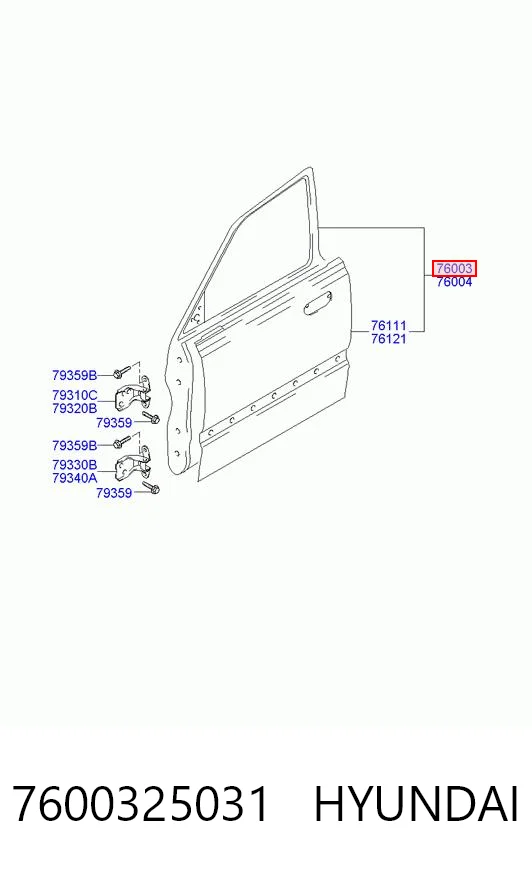 Drzwi przednie lewe do Hyundai Accent II LC