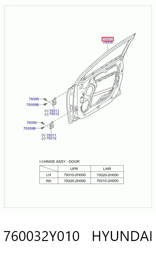 760032Y010 Hyundai/Kia