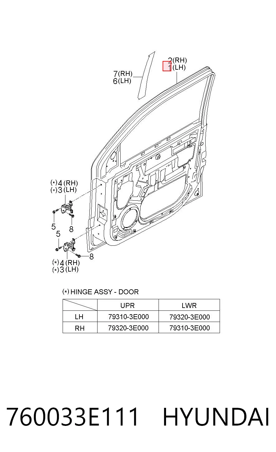 760033E111 Hyundai/Kia