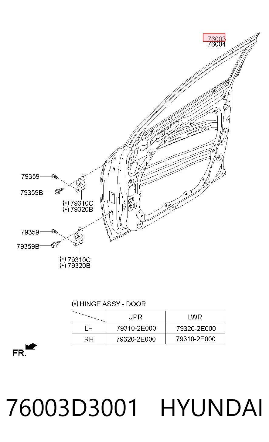 76003D3001 Hyundai/Kia
