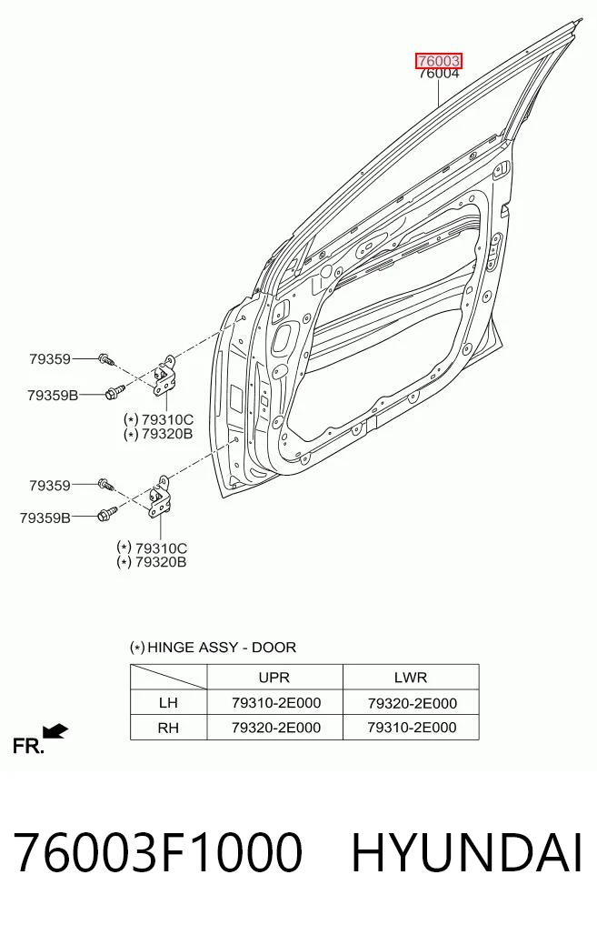 76003F1000 Hyundai/Kia