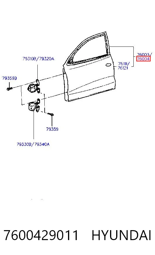 Drzwi przednie prawe do Hyundai Lantra II 