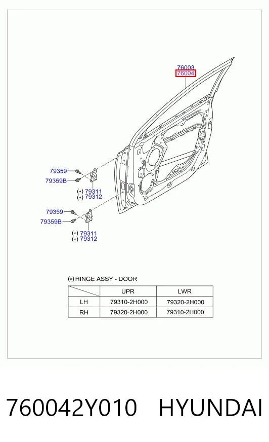760042Y010 Hyundai/Kia