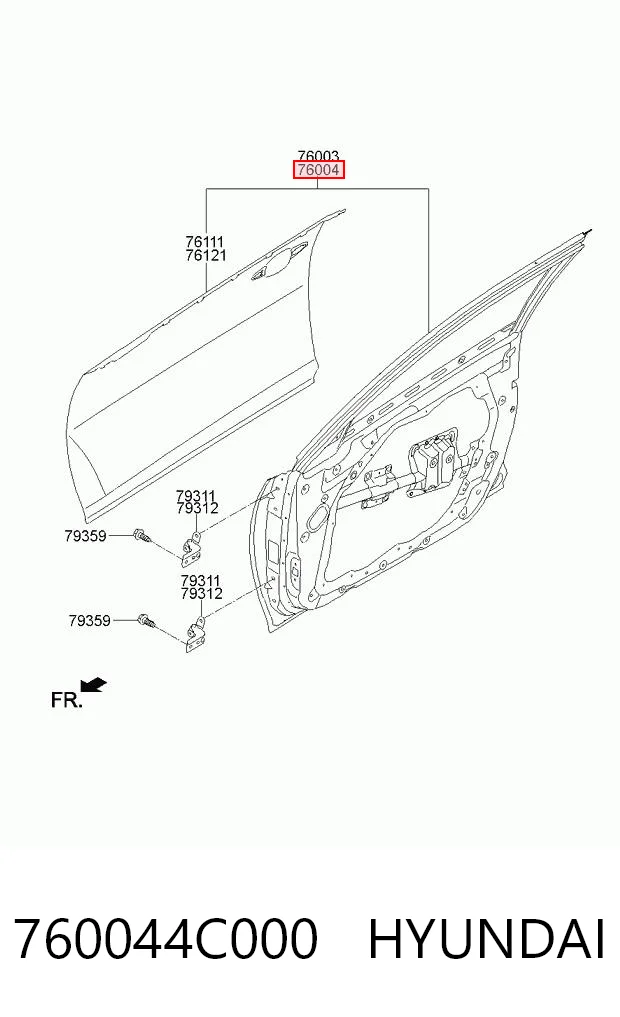 Drzwi przednie prawe do KIA Optima III TF