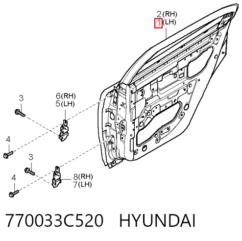 Drzwi tylne lewe do Hyundai Sonata IV EU4