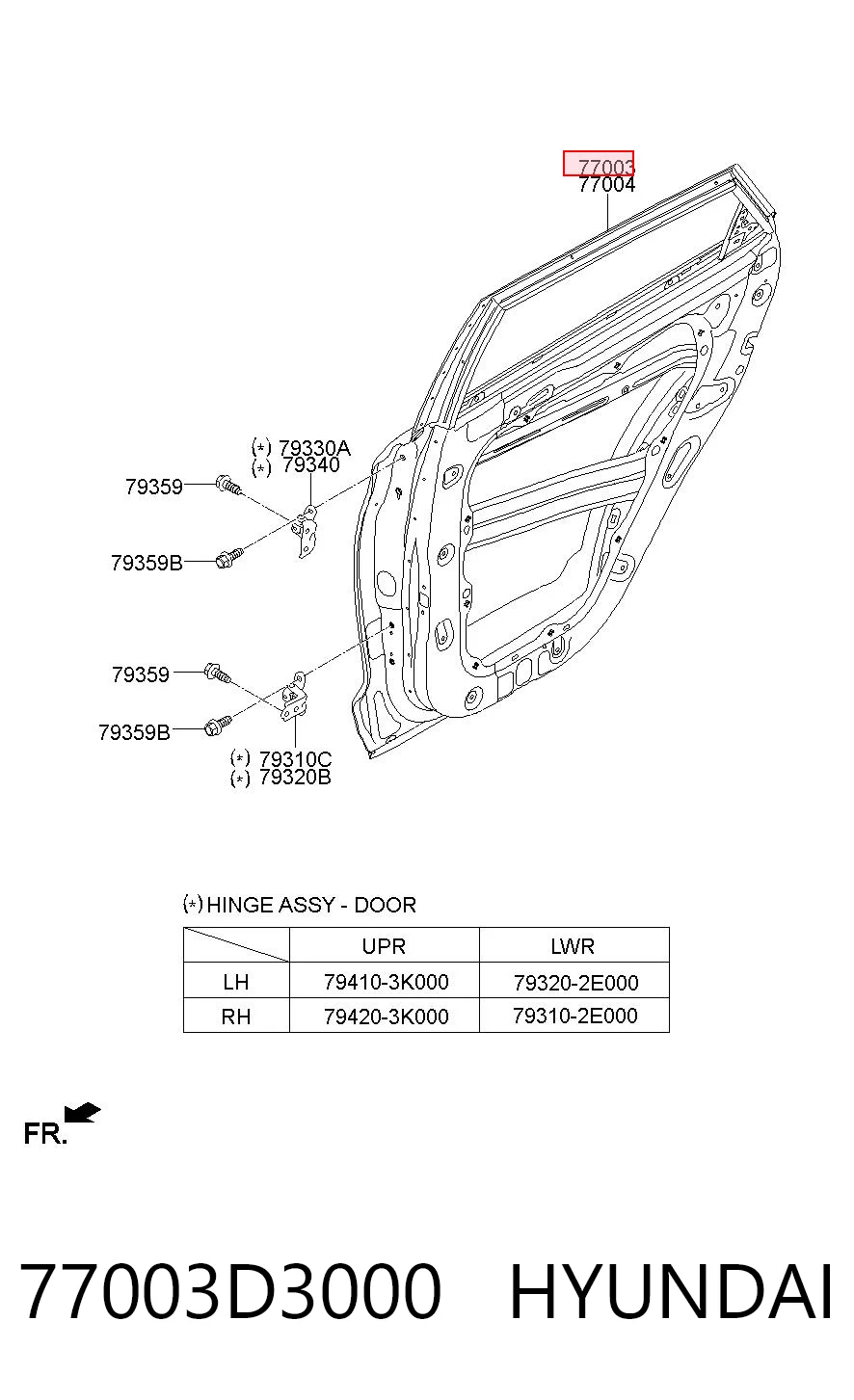 77003D3000 Hyundai/Kia