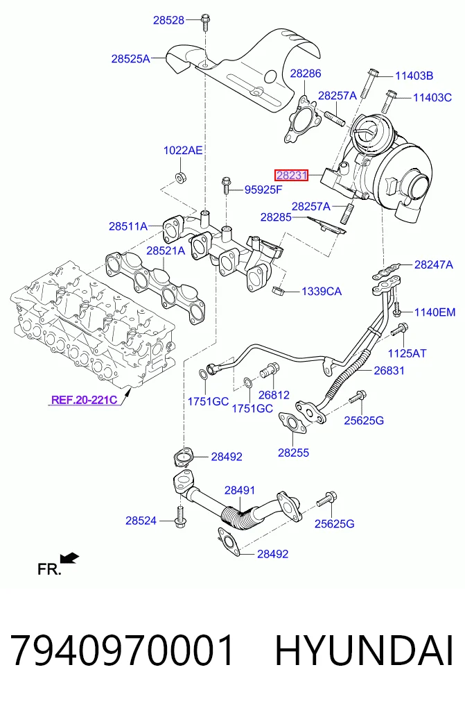 Turbina KIA Optima III sedana (TF) (2010 - 2017) cena, od 302,79 USD