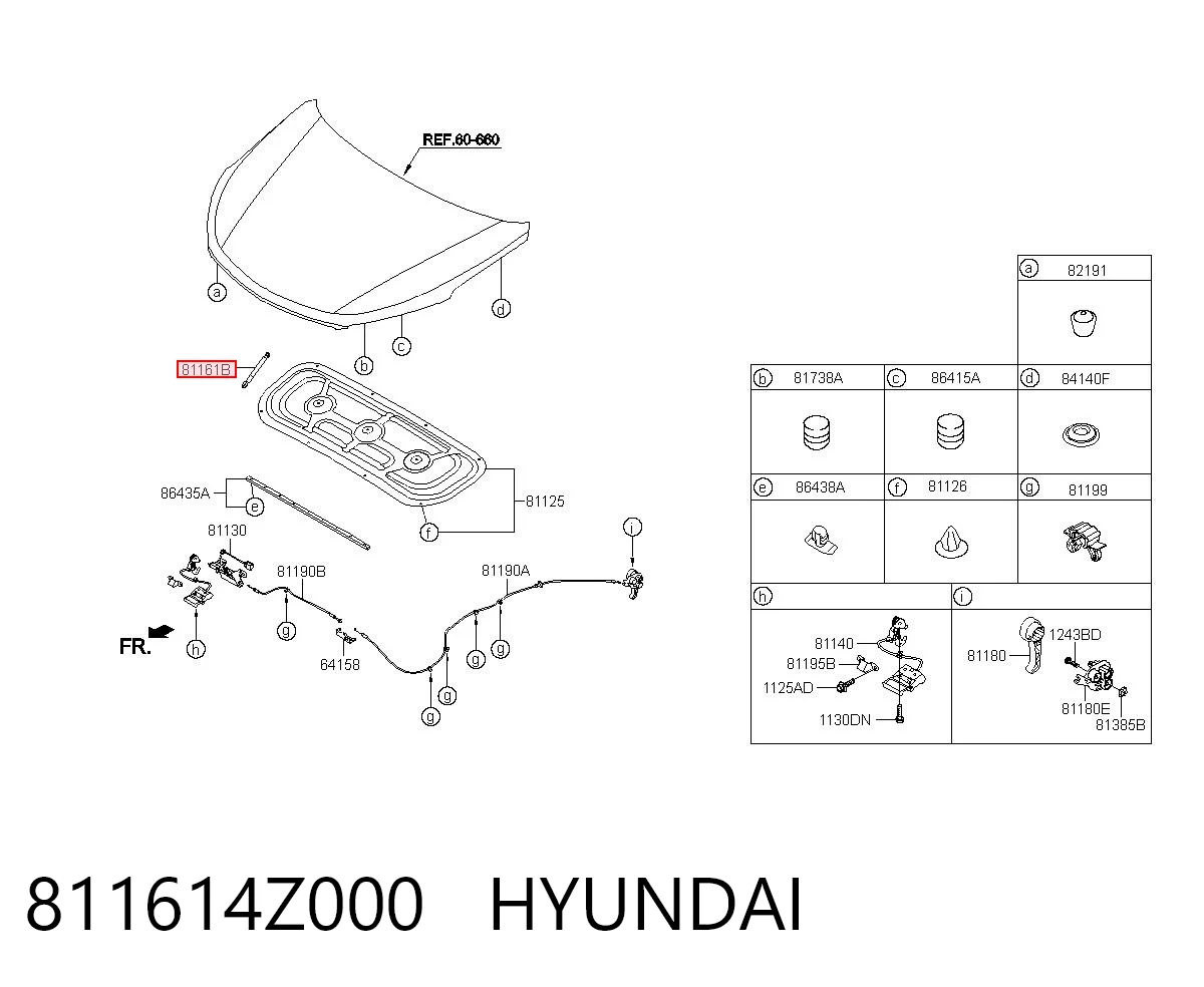 811614Z000 Hyundai/Kia Amortyzator maski