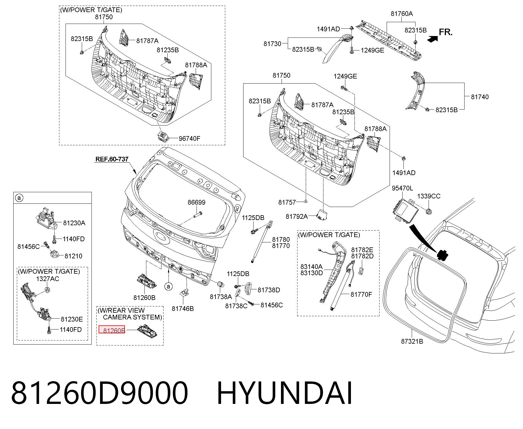 81260D9000 Hyundai/Kia Klamka bagażnika (drzwi 3/5 tylnych) zewnętrzna