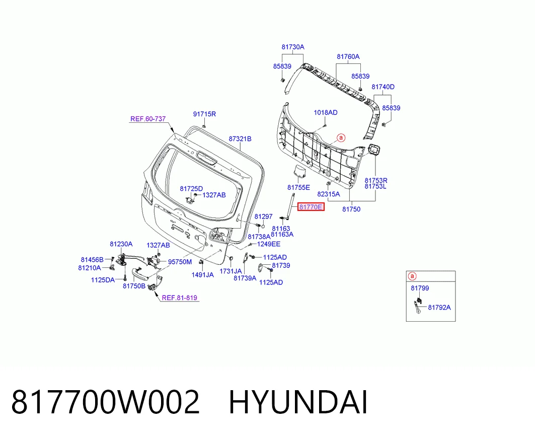 817700W002 Hyundai/Kia Amortyzator klapy bagażnika (3/5 drzwi-tylnych)