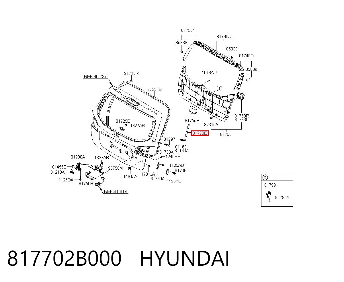 817702B000 Hyundai/Kia Amortyzator klapy bagażnika (3/5 drzwi-tylnych)