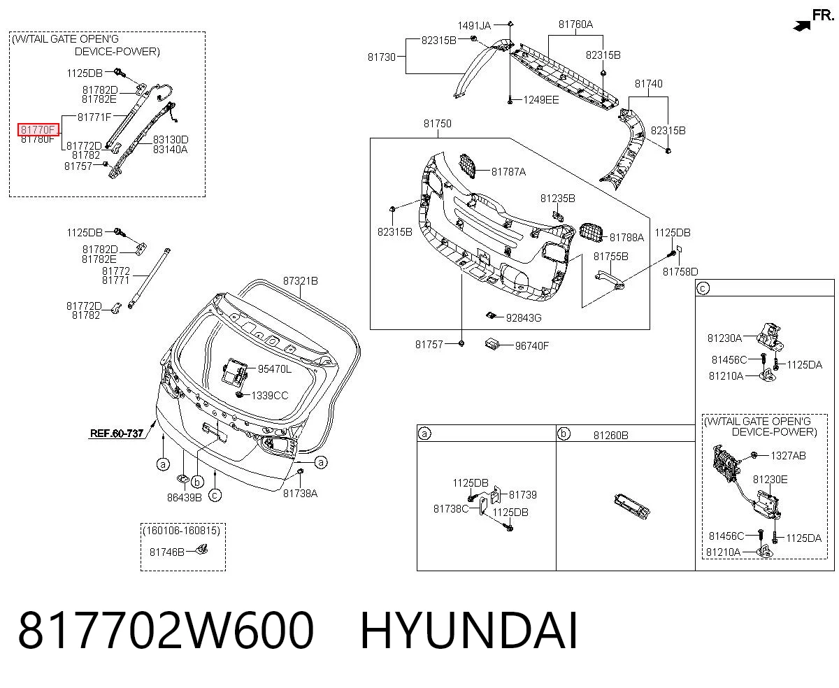 817702W600 Hyundai/Kia Amortyzator klapy bagażnika (3/5 drzwi-tylnych)