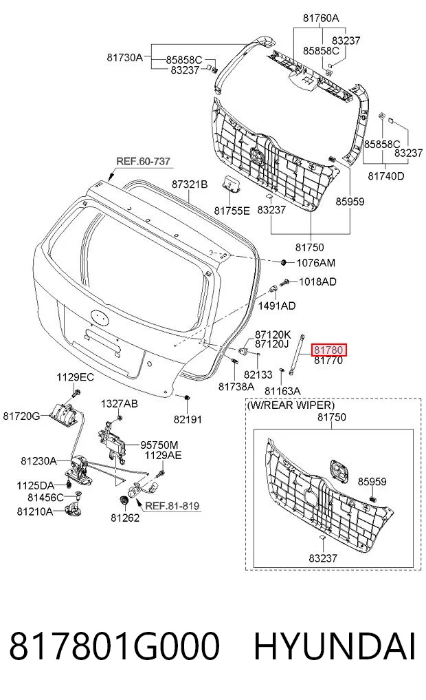 817801G000 Hyundai/Kia