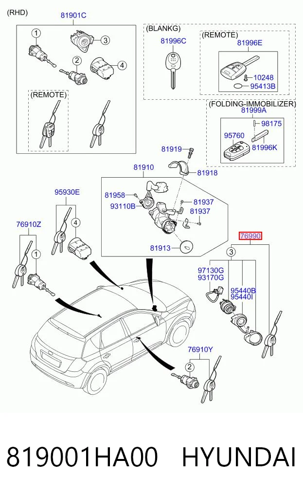 819001HA00 Hyundai/Kia