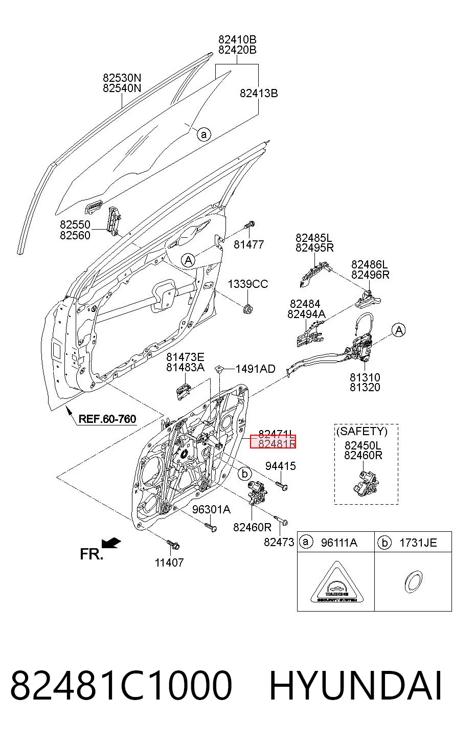 Kupić Mechanizm podnoszenia szyby drzwi przednich prawych Hyundai Sonata VII LF w dobrej cenie
