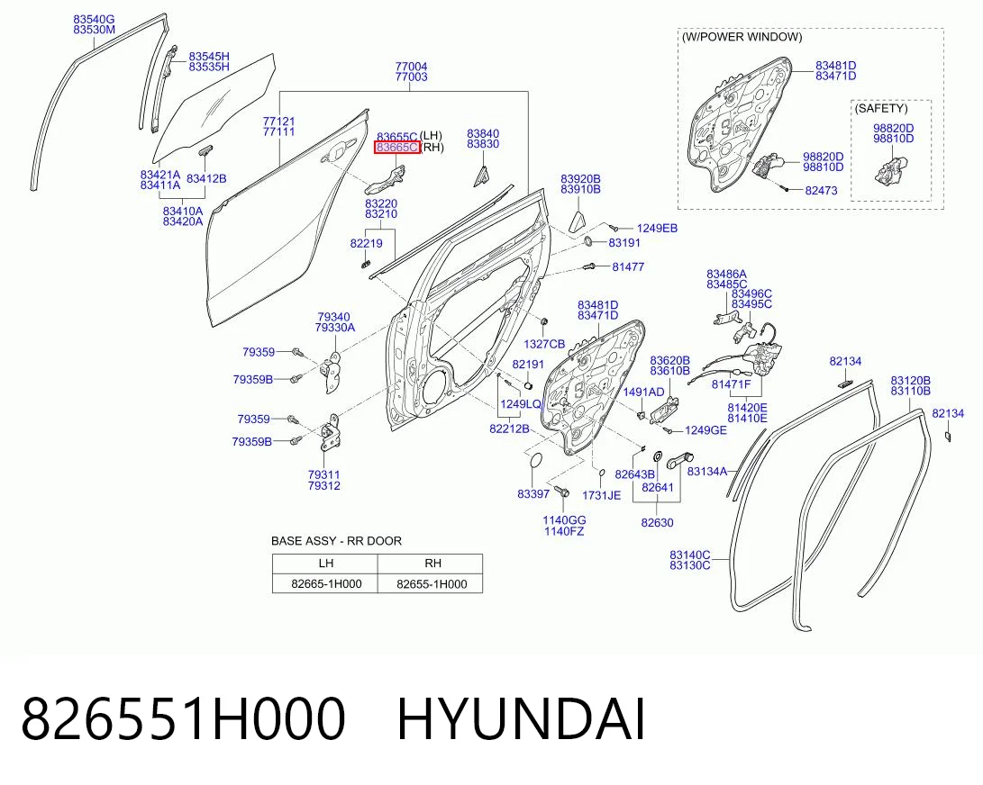 826551H000 Hyundai/Kia