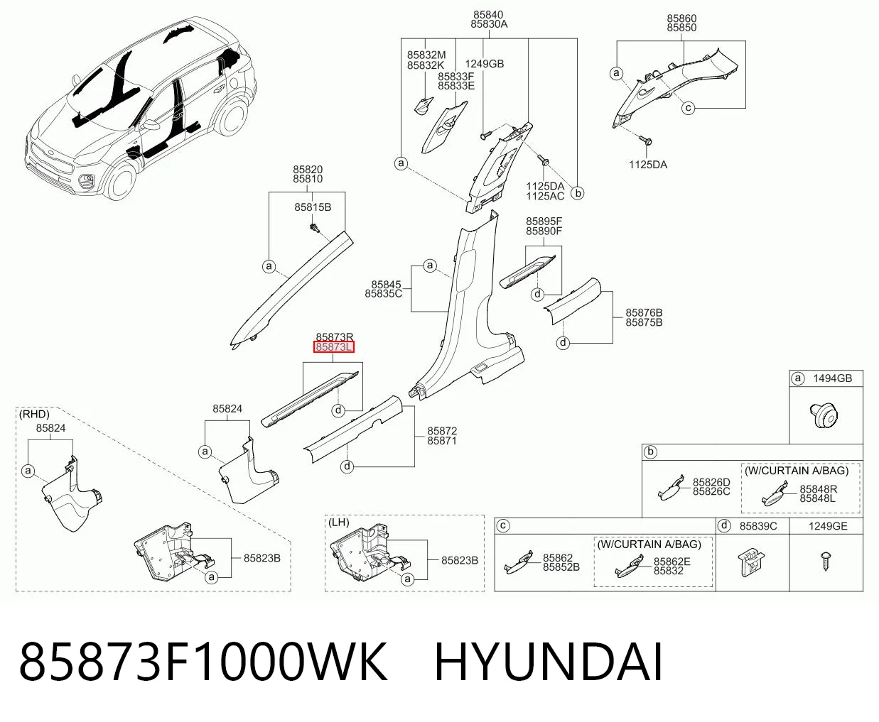 85873F1000WK Hyundai/Kia