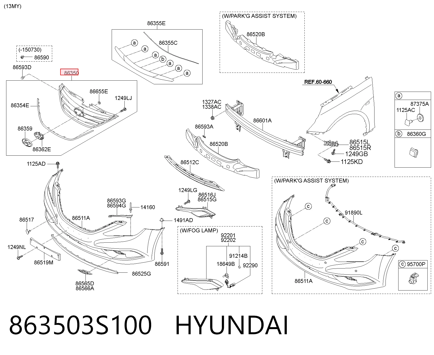 Atrapa chłodnicy do Hyundai Sonata VI YF