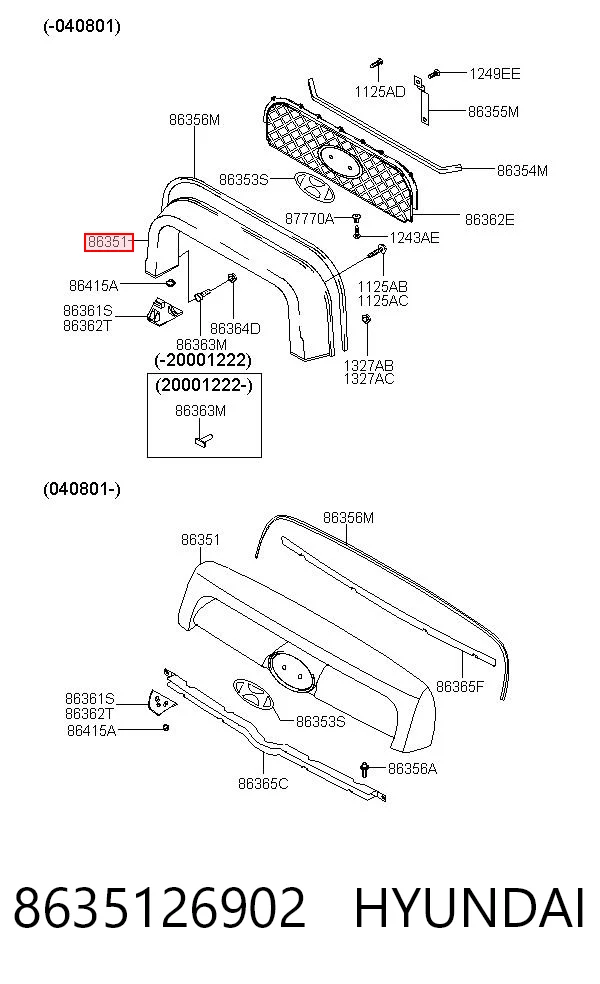 Atrapa chłodnicy do Hyundai Santa Fe I SM