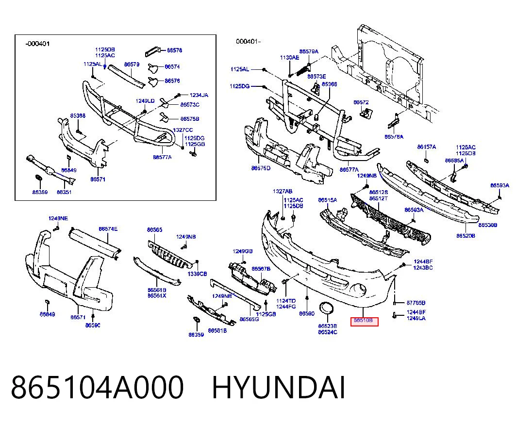 Zderzak przedni do Hyundai H200  