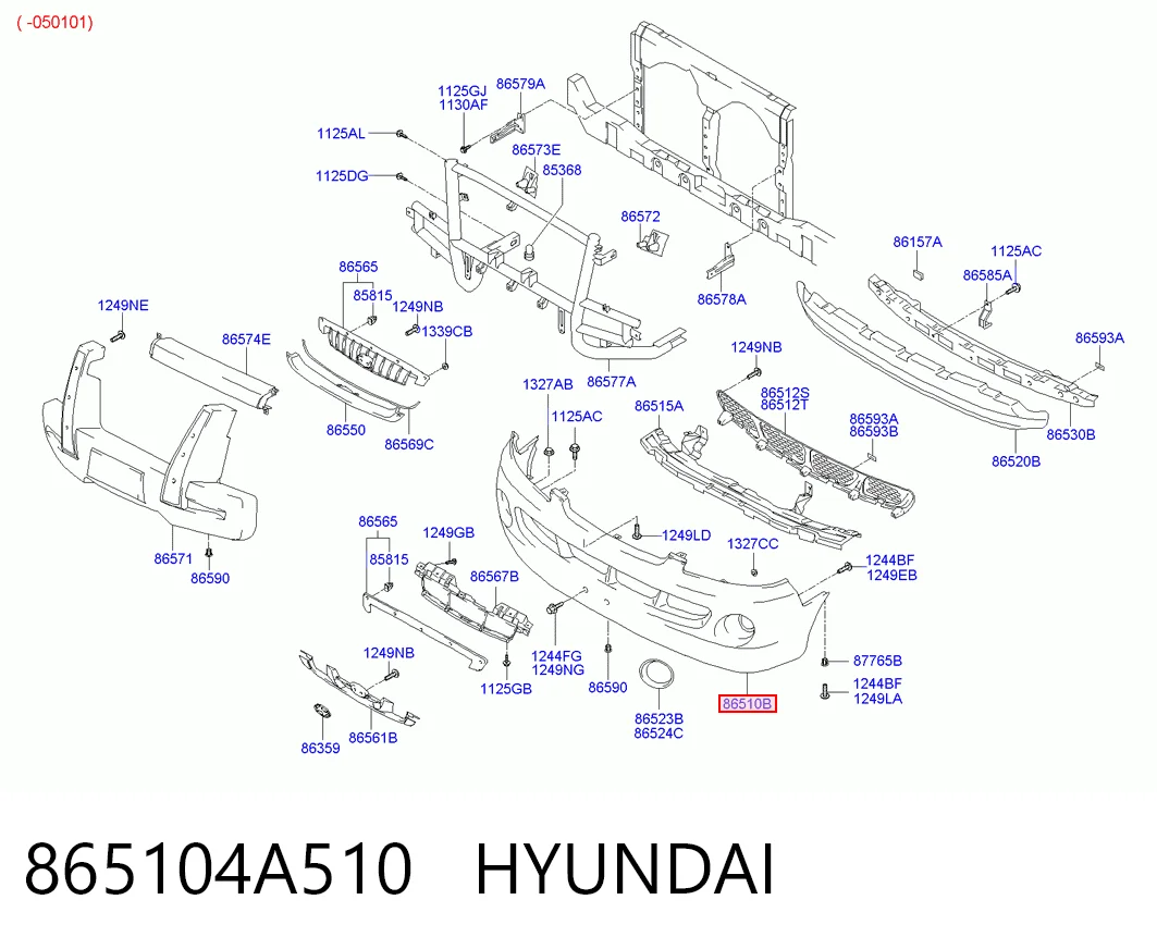 Zderzak przedni do Hyundai H-1 STAREX Starex 