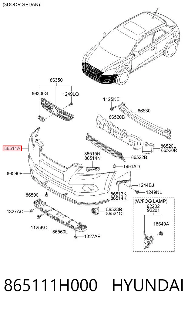 Zderzak przedni KIA Ceed hatchback (ED) (2006 - 2012) cena, od 85,26 USD
