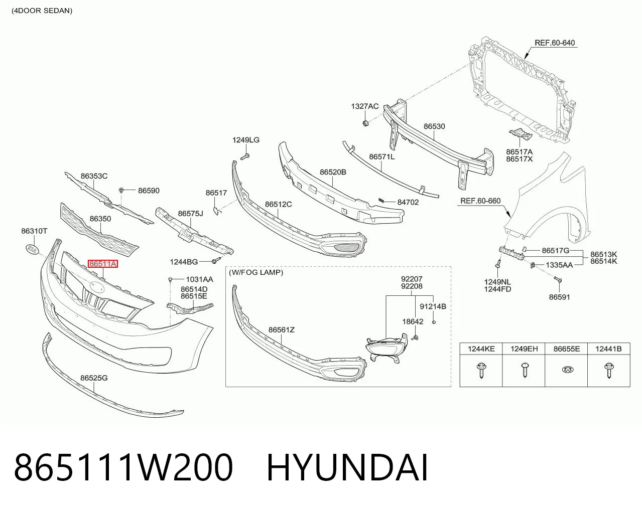 865111W200 Hyundai/Kia