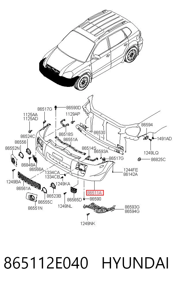 865112E040 Hyundai/Kia
