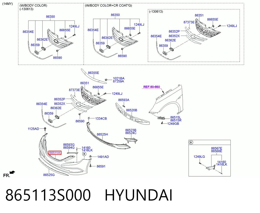 Zderzak przedni do Hyundai Sonata VI YF