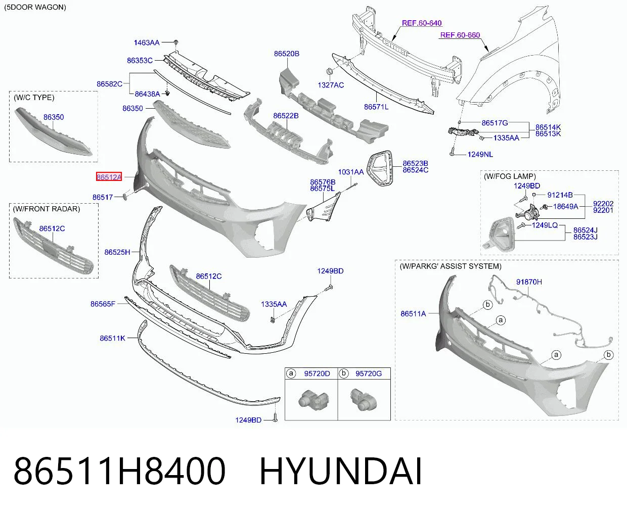 86511H8400 Hyundai/Kia