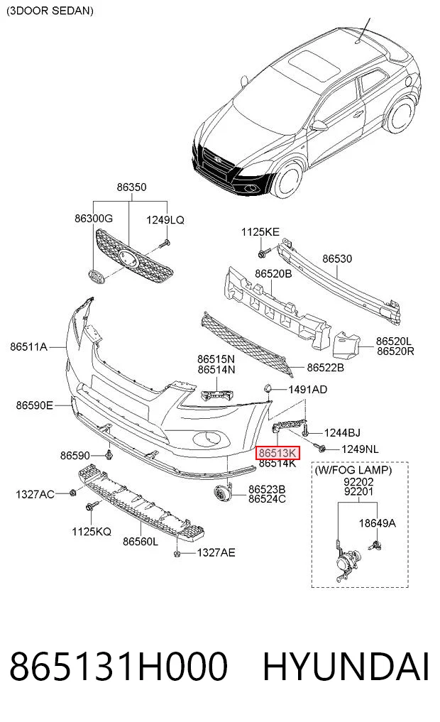 865131H000 Hyundai/Kia