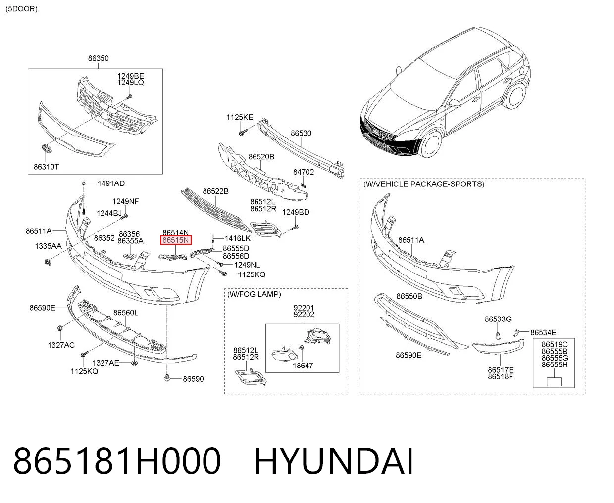 865181H000 Hyundai/Kia