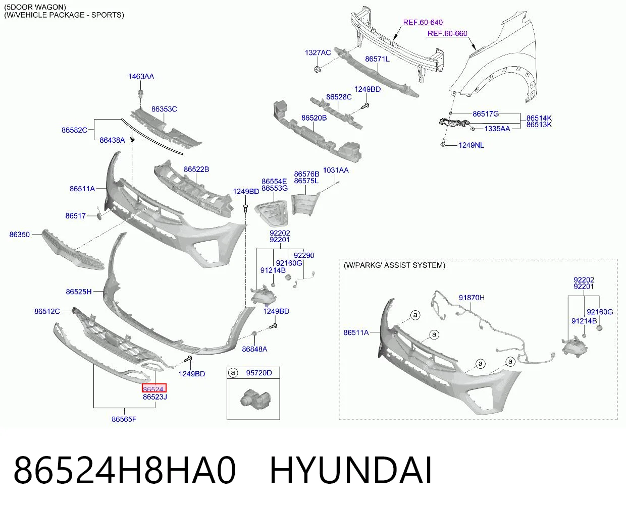 86524H8HA0 Hyundai/Kia