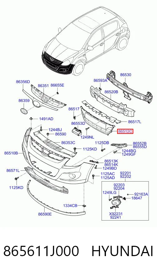 865611J000 Hyundai/Kia