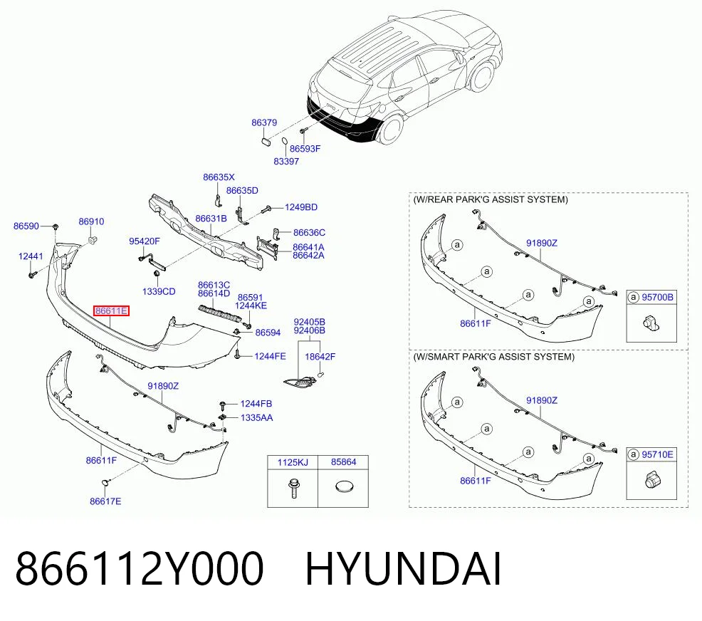 Zderzak tylny do Hyundai Tucson II TM