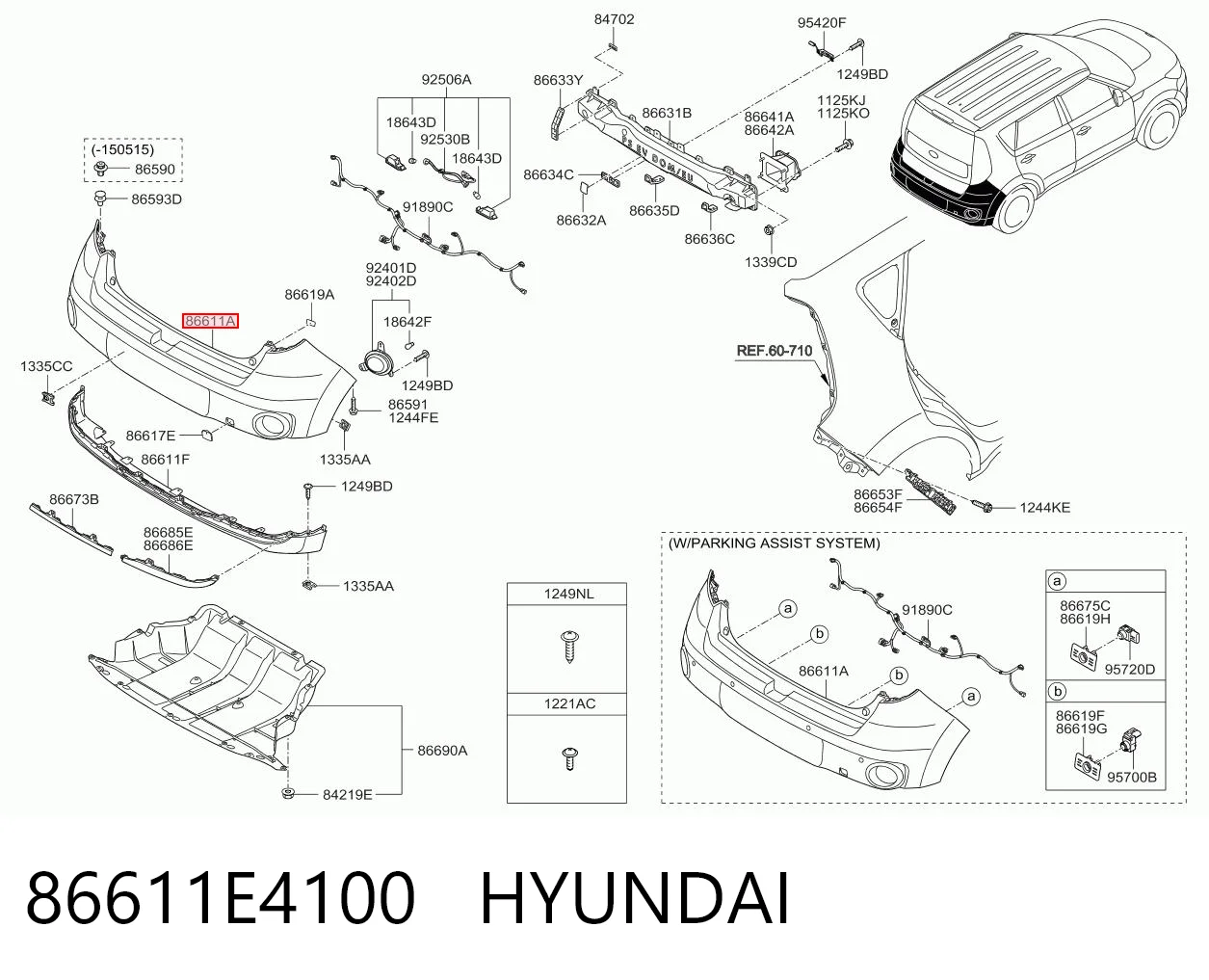 86611E4100 Hyundai/Kia