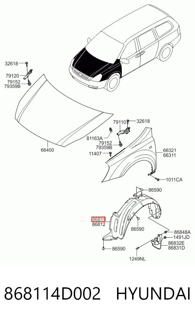 868114D002 Hyundai/Kia