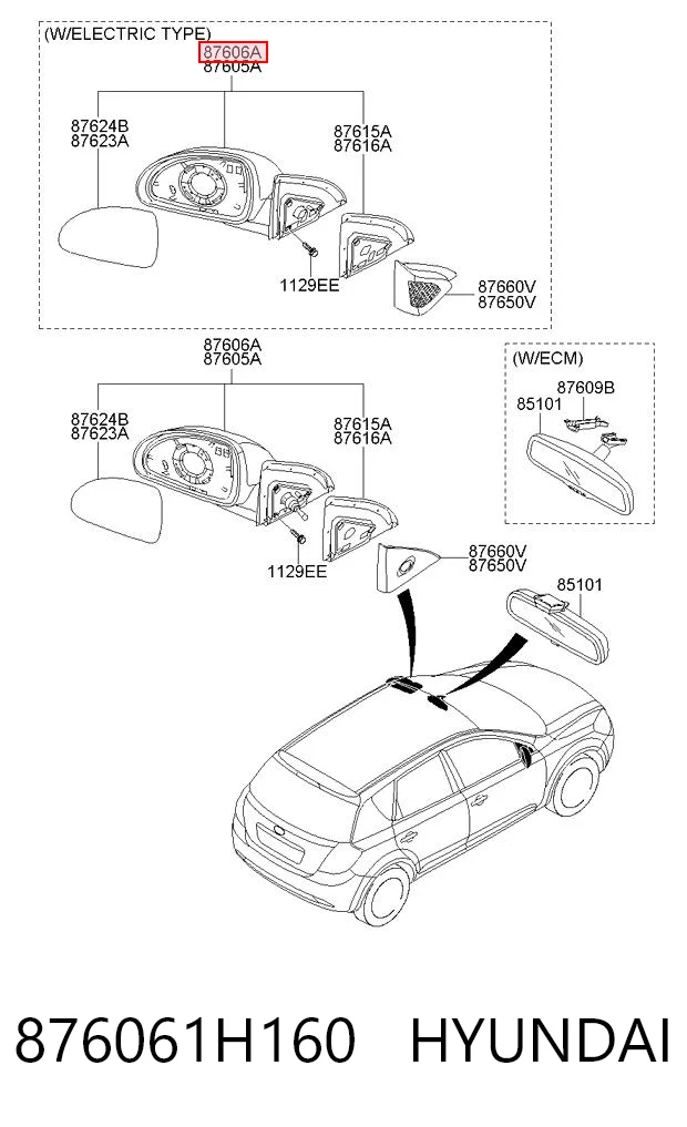876061H160 Hyundai/Kia