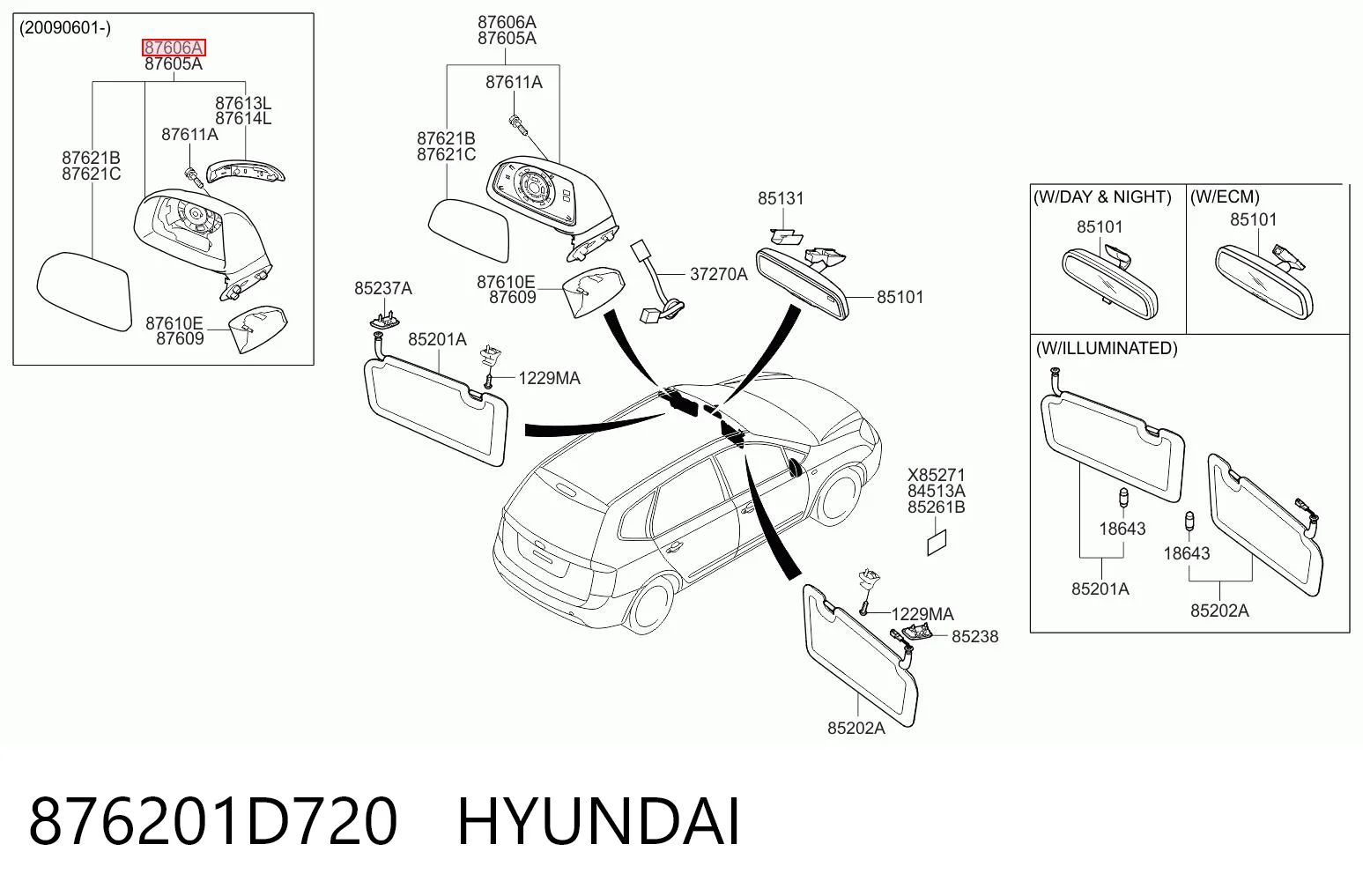 876201D720 Hyundai/Kia