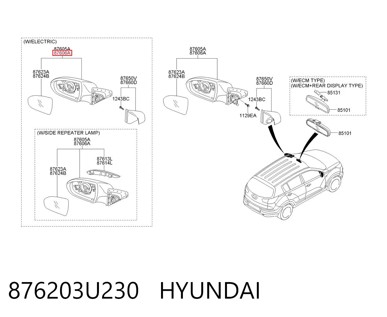 876203U230 Hyundai/Kia