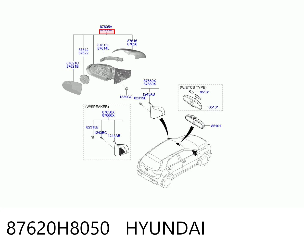 87620H8050 Hyundai/Kia