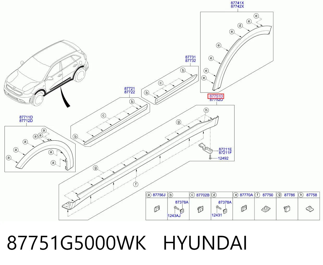 87751G5000WK Hyundai/Kia