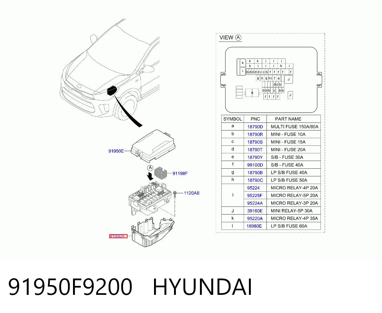 91950F9200 Hyundai/Kia