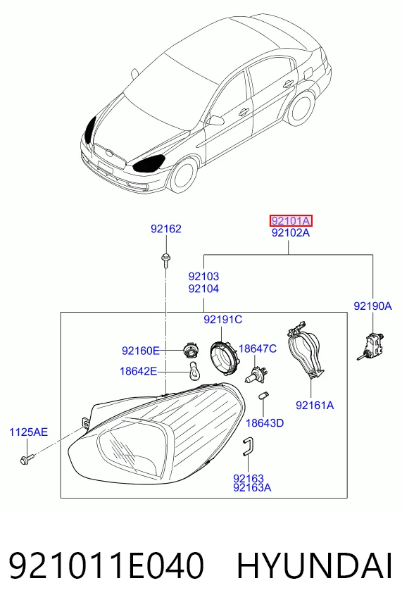 921011E040 Hyundai/Kia