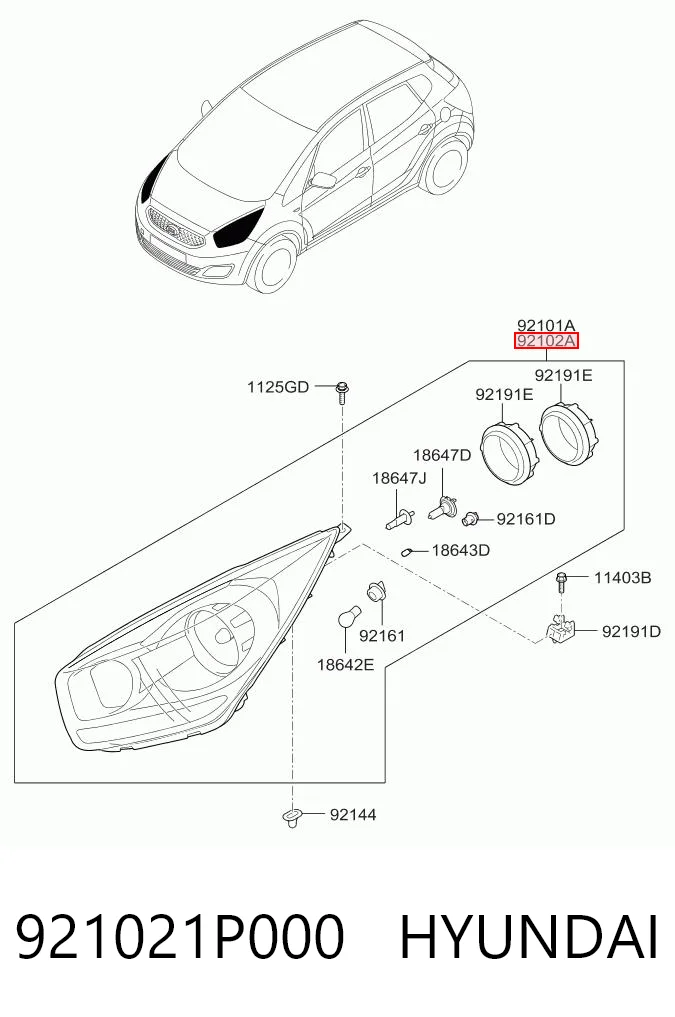 921021P000 Hyundai/Kia