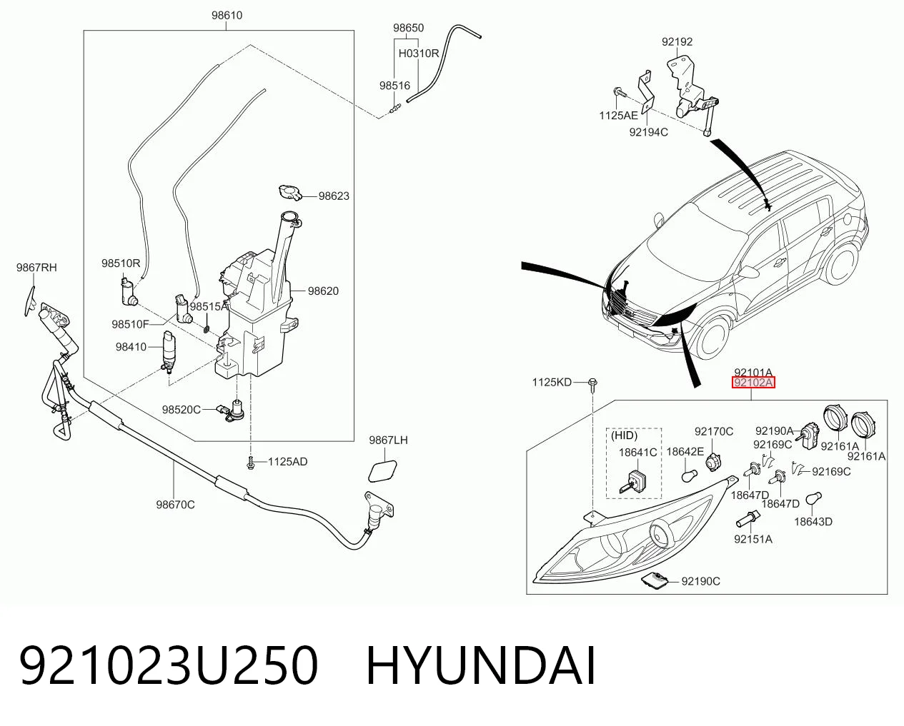 921023U250 Hyundai/Kia