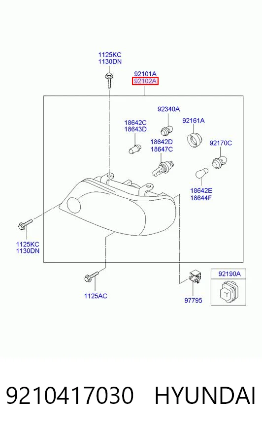 Reflektor prawy Hyundai Matrix minivan (FC) (2001 - 2005) cena, od 69,52 USD